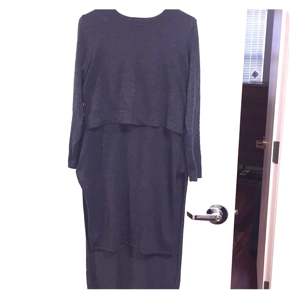 Zara knit Tunic in charcoal gray